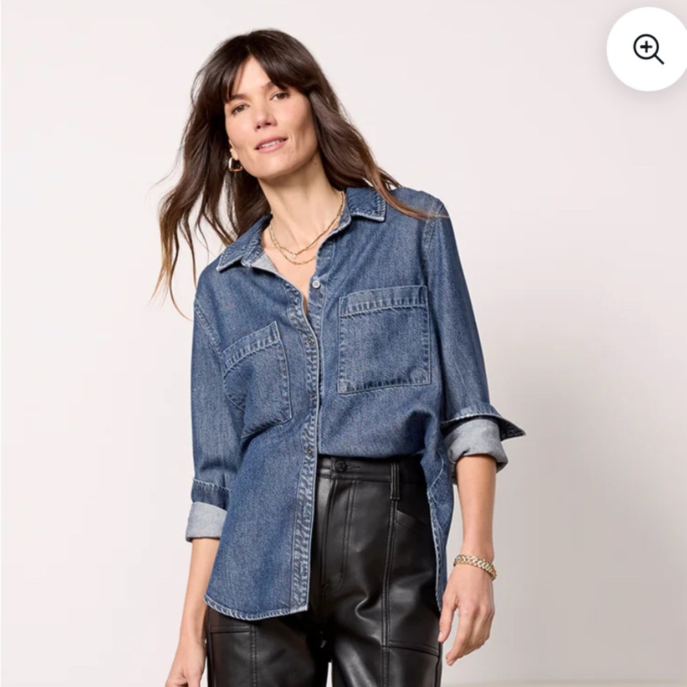 Cloth & Stone Indigo Chambray Shirt